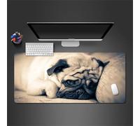 Tapis de Souris Gaming 700x300x3mm,XXL Gamer Mouse Pad,Surface spéciale améliore la Vitesse et la précision,Base en Caoutchouc Antidérapant Surface Mouse Pad - Animal Mignon Carlin