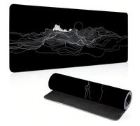 Tapis de Souris Gaming 800 x 300 mm, Noir Doubler sous Main Bureau, 0c0-369 | Optimisé Capteur, Haute Précision et Vitesse avec Bords Cousus, Base en Caoutchouc Antidérapante pour Bureau, Études, Gaming