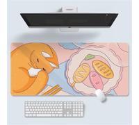 Tapis de Souris Gaming 800x300x2mm,XXL Gamer Mouse Pad,Surface spéciale améliore la Vitesse et la précision,Base en Caoutchouc Antidérapant Surface Mouse Pad - Cartoon Food Cat