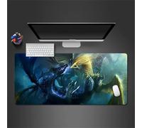 Tapis de Souris Gaming 800x400x3mm,XXL Gamer Mouse Pad,Surface spéciale améliore la Vitesse et la précision,Base en Caoutchouc Antidérapant Surface Mouse Pad - Dragon Phoenix Battle
