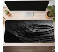 Tapis de Souris Gaming Abstrait, Tapis de Souris XXL 700x300x3mm, Étendue Base Anti-Dérapage Desk Mat, Imperméable Surface, Bords Cousus, Lavable Mouse Pad Noir pour Maison Bureau Jeux PjY15112 S-O