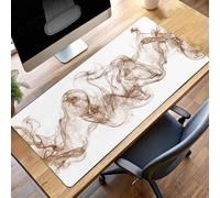 Tapis de Souris Gaming Abstrait, Tapis de Souris XXL 800x400x3mm, Étendue Base Anti-Dérapage Mat, Imperméable Surface, Bords Cousus, Lavable Mouse Pad Jaune pour Bureau Ordinateur PjY13478 I-D