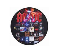 Subsonic – Tapis de souris AC/DC Rond 30 cm – Surface lisse optimisée, antidérapant – Noir