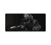 Tapis de souris gaming American Army Troops Soldiers 36L×16l pouces, grand format, pour ordinateur portable, base antidérapante en caoutchouc avec bords cousus, idéal pour la maison et le bureau.