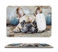 Tapis de Souris Gaming Animaux Chiens Petit Tapis Souris 340 x 280 mm, Petit Mouse Pad sous Main avec Base en Caoutchouc Antidérapante, Accessoire Bureau, pour Gamer, Personnel de Bureau rf-162