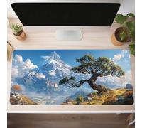 Tapis de Souris Gaming Bleu, Tapis de Souris XXL 100 x 40cm, Étendue Base Anti-Dérapage Desk Mat, Imperméable Surface, Bords Cousus, Lavable Mouse Pad Paysage pour Maison Bureau Jeux PjY4804 H-P