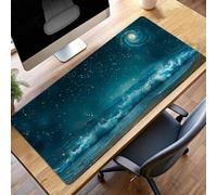 Tapis de Souris Gaming Bleu, Tapis de Souris XXL 1400x600x3mm, Étendue Base Anti-Dérapage Mat, Imperméable Surface, Bords Cousus, Lavable Mouse Pad Ciel pour Maison Bureau Ordinateur PjY2030 Y-A