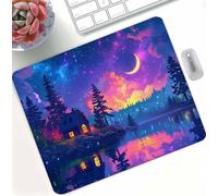 Tapis de Souris Gaming Cabine Lac Conception Motifs, Petit Tapis de Bureau, Surface Lisse, Compact et Lavable, Migliorare la Precisione e la Velocità, pour Ordinateur Bureau Maison 34x28 cm d0d-455