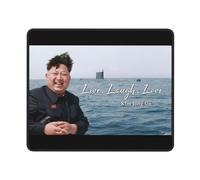 Tapis De Souris Gaming Citation du Drapeau De Kim Jong Un : Vivre, Rire, Aimer 25X30Cm Durable Tapis De Souris De Jeu Bords Cousus Mouse Pad pour Pc Bureau