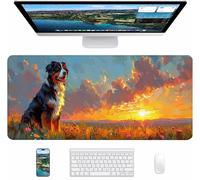 Tapis de Souris Gaming Coucher De Soleil, Tapis de Souris XXL 900x400x3mm, Tapis de Bureau avec Bords Cousus, Mouse Pad Améliorer Précision et Vitesse, Accessoire Bureau, Coucher De Soleil 8-7268