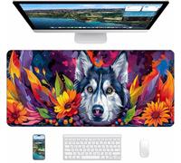 Tapis de Souris Gaming Couleur, Tapis de Souris XXL 800x400x3mm, Tapis de Bureau avec Bords Cousus, Mouse Pad Améliorer Précision et Vitesse, Accessoire Bureau et Gaming Accessoire, Carlin K-7977