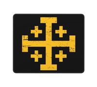 Tapis De Souris Gaming Croix Croisée De Jérusalem Antidérapante Tapis Souris Portable Mousepad De Bureau pour Ordinateur Gamer Pc 10X12In