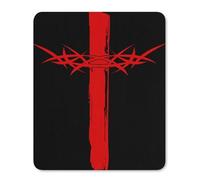 Tapis De Souris Gaming Croix De Foi De Jésus Vintage Durables Tapis De Souris Étanche Accessoire Bureau pour Maison Gaming Pc 25X30Cm