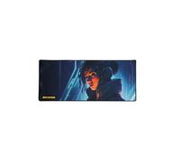 - tapis de souris gaming cyber p02 - grand format xxl 900 x 400 mm - base en caoutchouc naturel antidérapante - surface tissu haute précision et