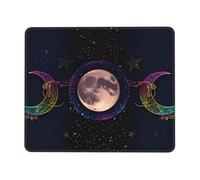 Tapis de Souris Gaming Déesse de la Triple Lune Sorcière Wiccan Païenne | Base de table 10x12in Antidérapante Mousepad de Bureau Étanche Tapis Souris pour Clavier Gaming Ordinateur