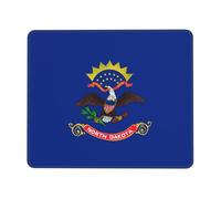 Tapis De Souris Gaming Drapeau De L'État du Dakota du Nord Lavable Tapis De Bureau Résistant Mouse Pad pour Accessoires Travail Ordinateur 10X12In