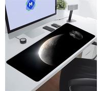 Tapis de Souris Gaming Éclipse Lunaire Spatiale XXL Mouse Pad, Grand Tapis Bureau avec Base Anti-Dérapage, Extended Long Clavier Pad Large Mousepad pour PC Gamer et Le Bureau 1200x600x2 mm