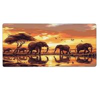 Tapis de Souris Gaming éLéPhant Tapis Souris XXL 1200x600x3mm, Mouse Pad Gamer Afrique Grand Mousepad, Améliore la Précision et Rapidité, Imperméable Antidérapante Mousepad Accessoires Gaming 5-0U43