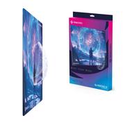 Tapis de souris gaming en verre trempé Gatekeeper 35x25 cm micro-engravé ultra lisse glisse rapide haute précision antidérapant