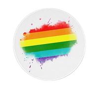 Tapis De Souris Gaming Fierté LGBT Rainbow Splash Égalité 3 Tapis De Souris Petit Mouse Pad Bords Cousus Mousepad pour Ordinateur Voyage Travail 20X20 Cm