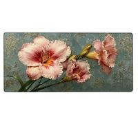 Tapis de Souris Gaming Fleur Tapis Souris XXL 600x300x3mm, Mouse Pad Gamer Moderne Grand Mousepad, Améliore la Précision et Rapidité, Imperméable Antidérapante Mousepad pour Accessoires Gaming 5-7N34