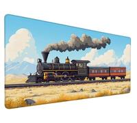 Tapis de Souris Gaming Former Tapis de Souris XXL 39.3x19.6x0.12 inch Prairie Gaming Mousepad Extended Tapis de Bureau avec Imperméable Antidérapante et Bords Cousus pour PC, Ordinateur, Model 476