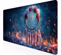 Tapis de Souris Gaming - Grand Tapis de Souris XXL 700 x 300 x 3MM, Gaming Accessoire Surface Antidérapante pour Gamer, Deco Bureau, Mousepad avec Bords Cousus (Couleur Attrape-RêVes) -z1c09Z55