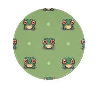Tapis De Souris Gaming Grenouille De Dessin Animé sur Fond Vert 7 Tapis De Souris Petit Mouse Pad Portable Mousepad pour Travail Bureau Maison 20X20 Cm