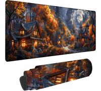 Tapis de Souris Gaming Gris, Grand Tapis de Souris XXL 900 x 400 x 3 mm, Cabane Dans Les Arbres Mouse Pad pour Clavier et Bureau, avec Bords Surpiqués et dos Antidérapant Mousepad for Gamer Gaming 2-A
