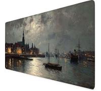 Tapis de Souris Gaming Gris Tapis de Souris Londres Mouse Pad XXL 1200 x 600mm Desk Mat avec Bords Surpiqués et Antidérapant, pour Bureau, Études, Gaming, Accessoires Bureau, Décoration Cadeaux s5869