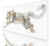 Tapis de Souris Gaming Jaune, Grand Tapis de Souris XXL 1200 x 600 x 3 mm, Léopard Mouse Pad pour Clavier et Bureau, Gaming Accessoire, Lavable, Améliore la précision et la Vitesse pour Gamer l-5129