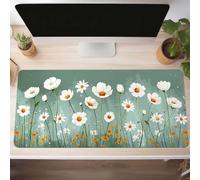 Tapis de Souris Gaming Jaune, Tapis de Souris XXL 120 x 60cm, Étendue Base Anti-Dérapage Desk Mat, Imperméable Surface, Bords Cousus, Lavable Mouse Pad Loup pour Maison Bureau Jeux PjY584 I-D