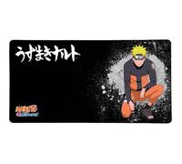 Tapis de souris gaming - KONIX - Naruto Shippuden - XXL 90 x 46 cm - Base antidérapante en caoutchouc - Noir