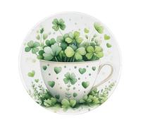 Tapis De Souris Gaming La Saint-Patrick Une Tasse De Trèfle Tapis De Souris Résistant À Usure Mouse Pad Durable Mousepad pour Voyage Maison Ordinateur 20X20 Cm