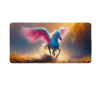 Tapis de Souris Gaming Le Cheval céleste XXL 1200 x 600 mm Grand Tapis de Bureau Gamer Bords Cousus Imperméable Antidérapant pour PC, Ordinateur Portable Améliore la Précision et la Vitesse J-910