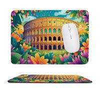 Tapis de Souris Gaming Le Colisée de Rome Petit Tapis Souris 340 x 280 mm, Petit Mouse Pad sous Main avec Base en Caoutchouc Antidérapante, Accessoire Bureau, pour Gamer, Bureau rf-647