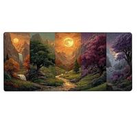 Tapis de Souris Gaming Lune Tapis Souris XXL 1200x600x3mm, Mouse Pad Gamer Arbre Grand Mousepad, Améliore la Précision et Rapidité, Imperméable Antidérapante Mousepad pour Accessoires Gaming 5-MN74