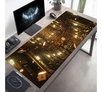 Tapis de Souris Gaming Maison, Tapis de Souris XXL 70 x 30 cm, Étendue Base Anti-Dérapage, Imperméable Surface, Bords Cousus, Lavable Mouse Pad Jaune pour Maison Jeux PjY5672 O-L