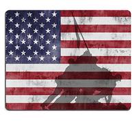 Tapis De Souris Gaming, Monument Commémoratif De Guerre du Corps des Marines Contre Le Drapeau Américain Tapis De Souris Moderne Tapis De Souris Gamer Doux Tapis De Gaming pour Souris 25X30Cm