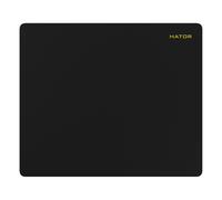 Tapis de Souris Gaming NOBO HTP-030 Tonn L Noir 500x420x4mm, Surface Tissu Hydrofuge, Base Caoutchouc Antidérapante, Rebords Cousus, Coloration Monochromatique