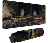 Tapis de Souris Gaming Noir, Grand Tapis de Souris XXL 800 x 400 x 3 mm, Lac Mouse Pad pour Clavier et Bureau, avec Bords Surpiqués et dos Antidérapant Mousepad for Gamer Gaming Accessoire, Cadeau J-S