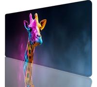 Tapis de Souris Gaming Noir, Grand Tapis de Souris XXL 800 x 400 x 4 mm, Girafe Mouse Pad pour Clavier et Bureau, Gaming Accessoire, Lavable, Améliore la précision et la Vitesse pour Gamer l-8223