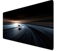 Tapis de Souris Gaming Noir Tapis de Souris Doubler Mouse Pad XXL 1000 x 500mm Desk Mat avec Bords Surpiqués et Antidérapant, pour Bureau, Études, Gaming, Accessoires Bureau, Décoration Cadeaux m3973