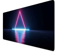 Tapis de Souris Gaming Noir Tapis de Souris Géométrie Mouse Pad XXL 1000 x 500mm Desk Mat avec Bords Surpiqués et Antidérapant, pour PC, Études, Gaming, Accessoires Bureau, Décoration Cadeaux w4048