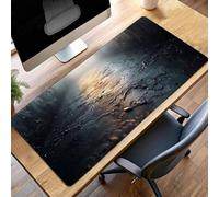 Tapis de Souris Gaming Noir, Tapis de Souris XXL 800x300x3mm, Étendue Base Anti-Dérapage Mat, Imperméable Surface, Bords Cousus, Lavable Mouse Pad MéLancolie pour Bureau Ordinateur PjY9982 Z-X