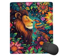 Tapis de Souris Gaming Oiseau Lion Petit Tapis Souris 270 x 220 mm, Petit Mouse Pad sous Main avec Base en Caoutchouc Antidérapante, Accessoire Bureau, pour Gamer, Personnel de Bureau rf-758