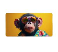 Tapis de Souris Gaming Orangs outans XXL 1000 x 500 mm Grand Tapis de Bureau Gamer Bords Cousus Imperméable Antidérapant pour PC, MacBook, Ordinateur Portable Améliore la Précision et la Vitesse J949