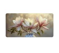 Tapis de Souris Gaming Orchidée Jade Vase XXL 800 x 400 mm Grand Tapis de Bureau Gamer Bords Cousus Imperméable Antidérapant pour PC, Ordinateur Portable Améliore la Précision et la Vitesse J-999