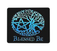 Tapis de Souris Gaming Pentacle de la déesse sorcière de la Triple Lune | Wicca Base de table 10x12in Confort Mousepad de Bureau Étanche Souris Tapis pour PC Ordinateur Travail