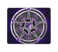 Tapis De Souris Gaming Pentacle Wicca De La Déesse Sorcière Triple Lune Pourpre Confort Tapis Souris Portable Mousepad De Bureau pour Accessoires Clavier Pc 10X12In